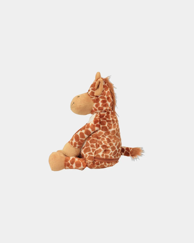 Peluche zippée Girafe polyester à personnaliser