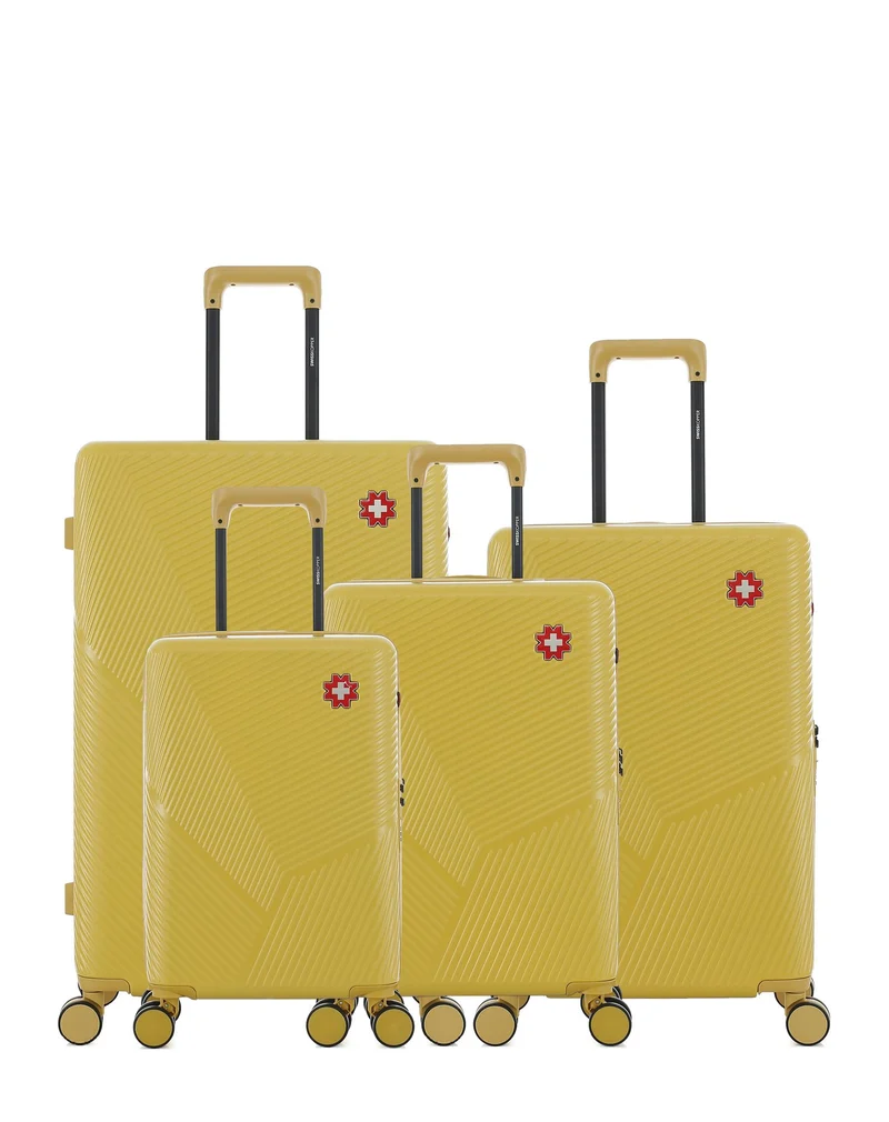 Lot de 4 Valises Rigides Grand Format, Taille Moyenne, Cabine et Cabine XS FRIBOURG