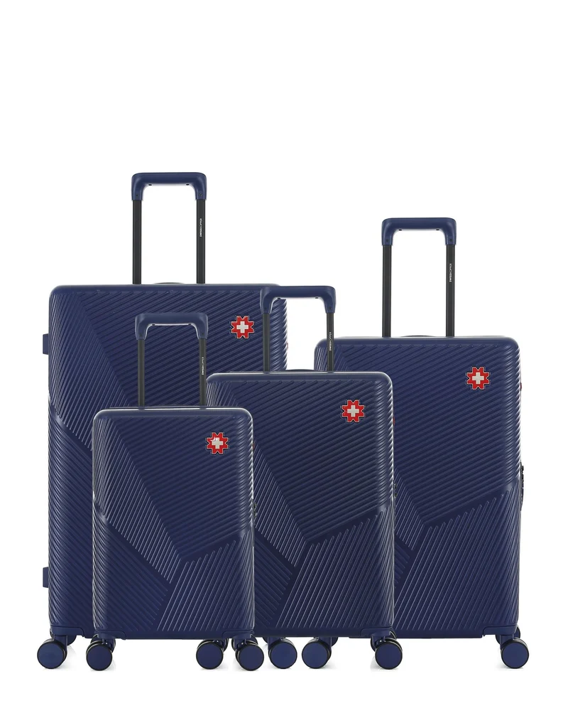 Lot de 4 Valises Rigides Grand Format, Taille Moyenne, Cabine et Cabine XS FRIBOURG