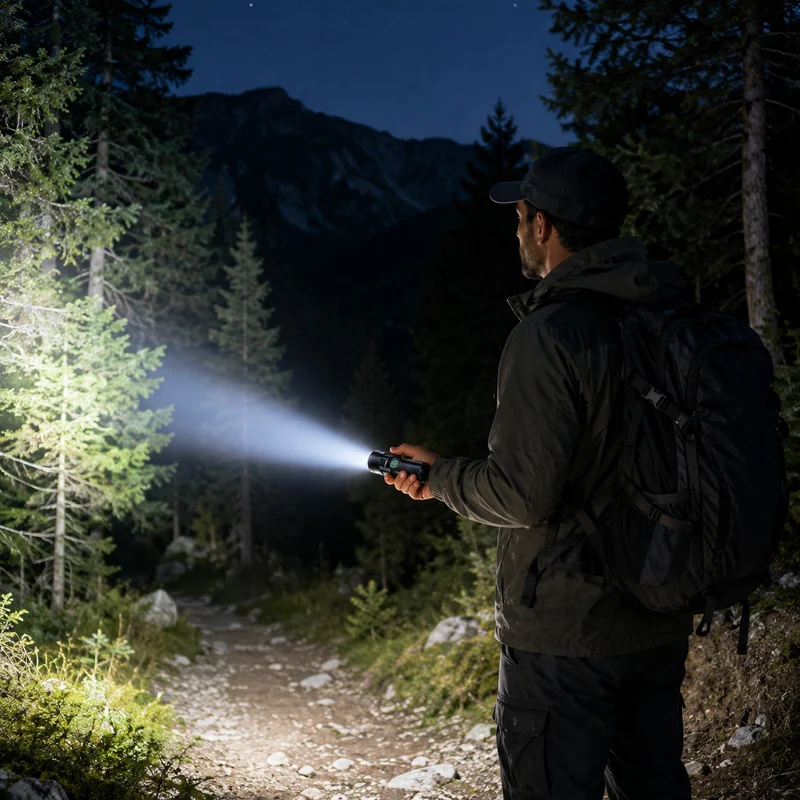 Lampe torche LED puissante randonnée