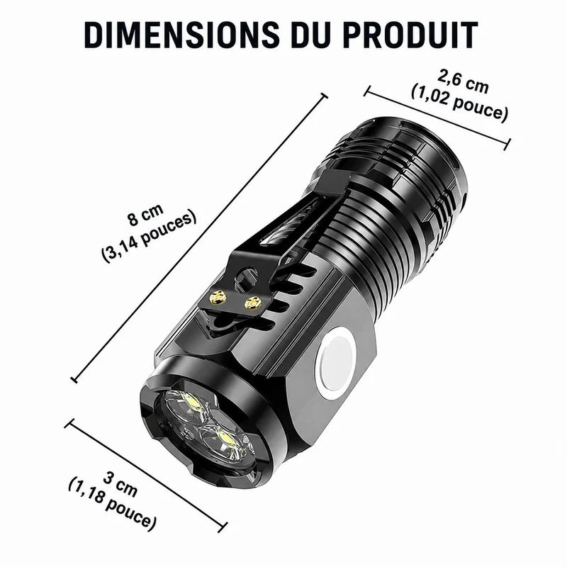 Lampe torche LED puissante randonnée