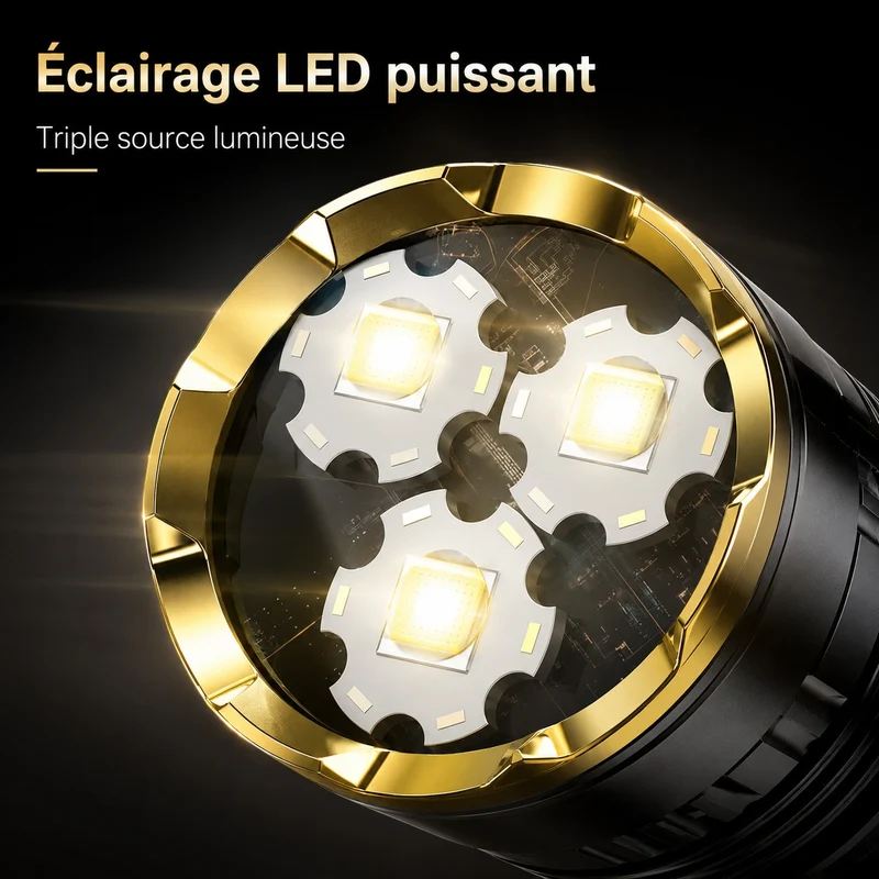 Lampe torche LED puissante randonnée