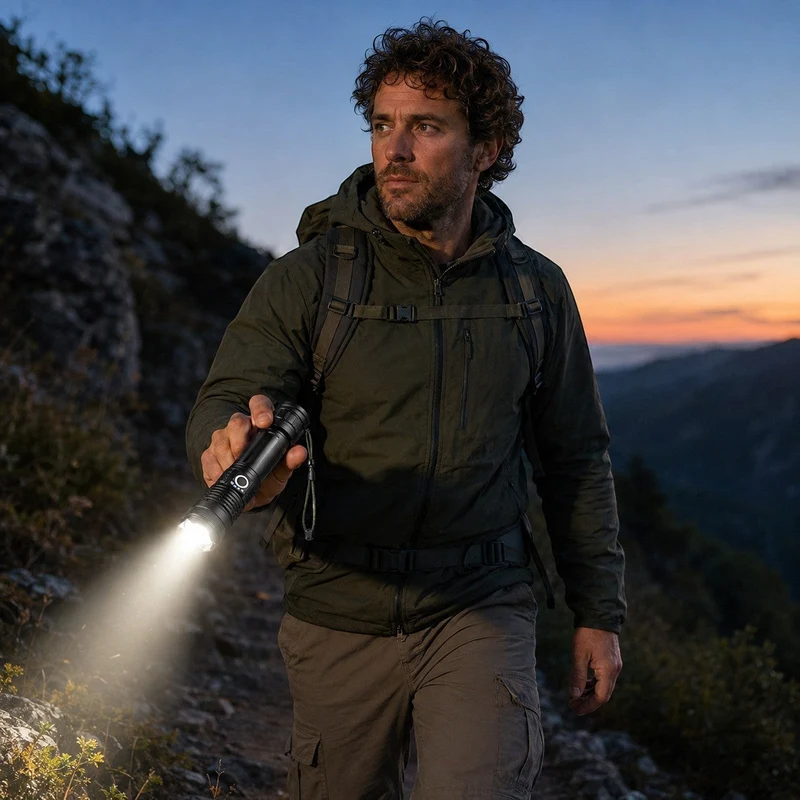 Lampe torche LED haute puissance randonnée