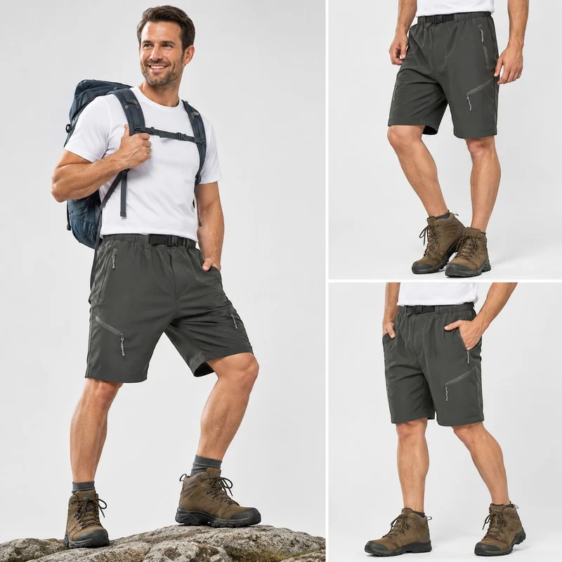 Pantalon randonnée mixte convertible zip
