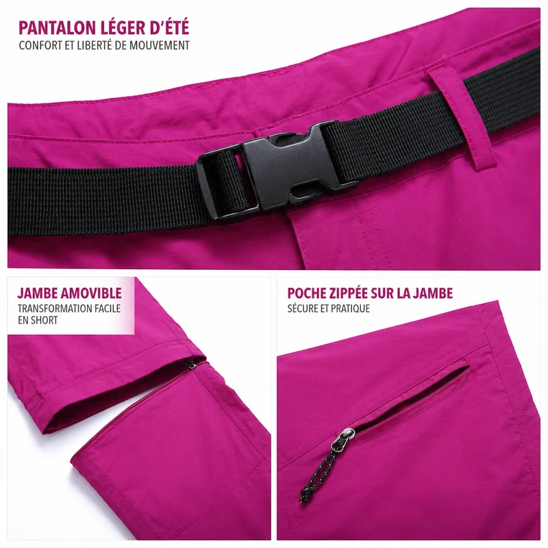 Pantalon randonnée femme léger été