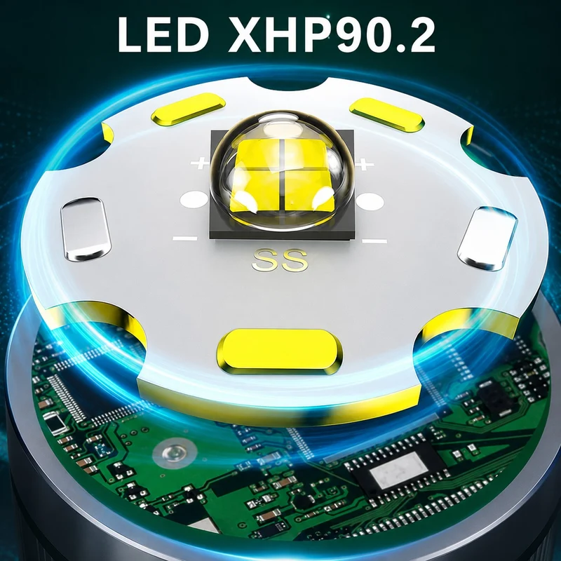 Lampe frontale LED longue portée randonnée