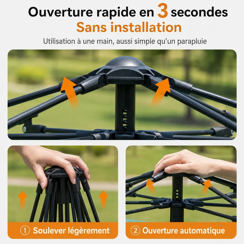 Tente randonnée 4 personnes montage rapide