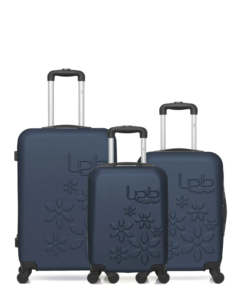 Lot de 3 Valises Rigides Taille Moyenne, Cabine et Cabine XXS ELEONOR