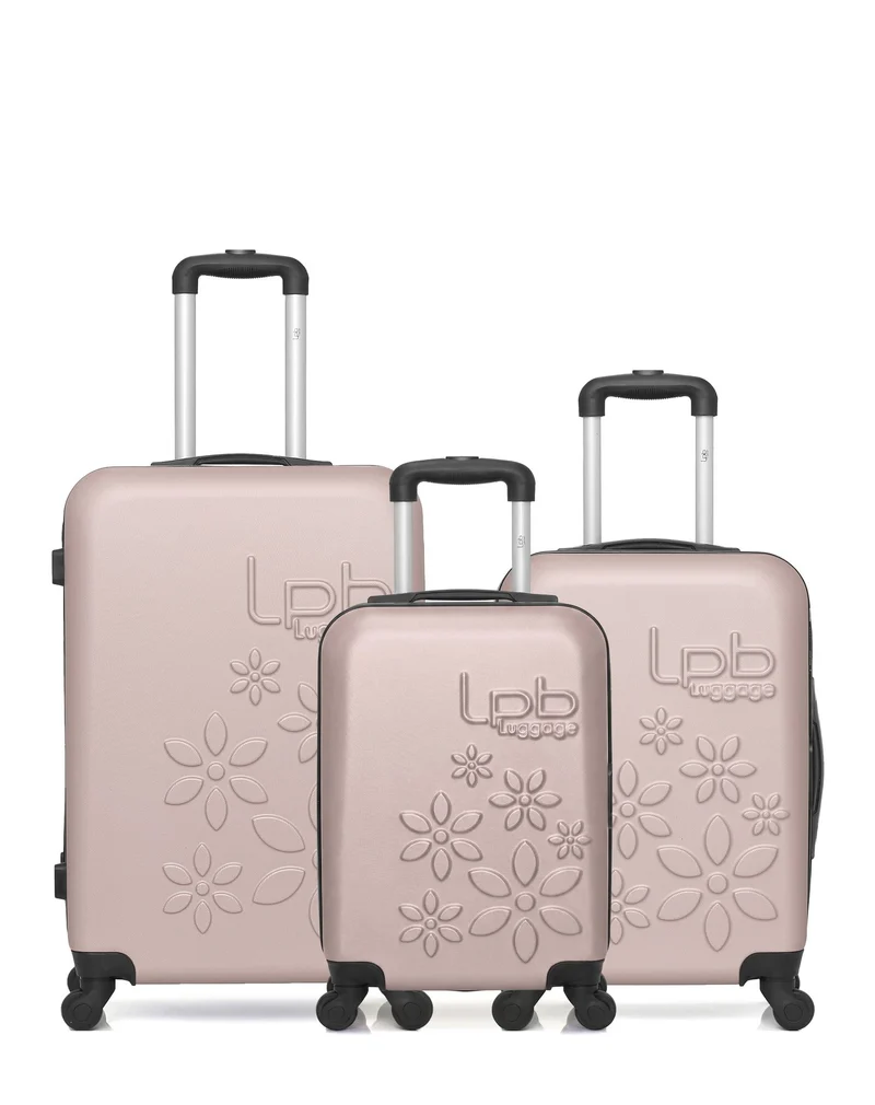 Lot de 3 Valises Rigides Taille Moyenne, Cabine et Cabine XXS ELEONOR