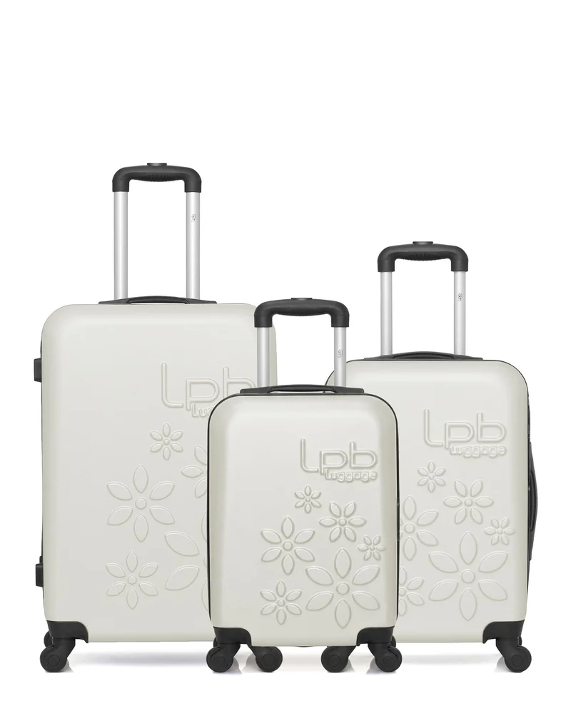 Lot de 3 Valises Rigides Taille Moyenne, Cabine et Cabine XXS ELEONOR