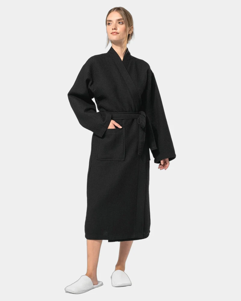 Peignoir kimono coton nid d'abeille à personnaliser