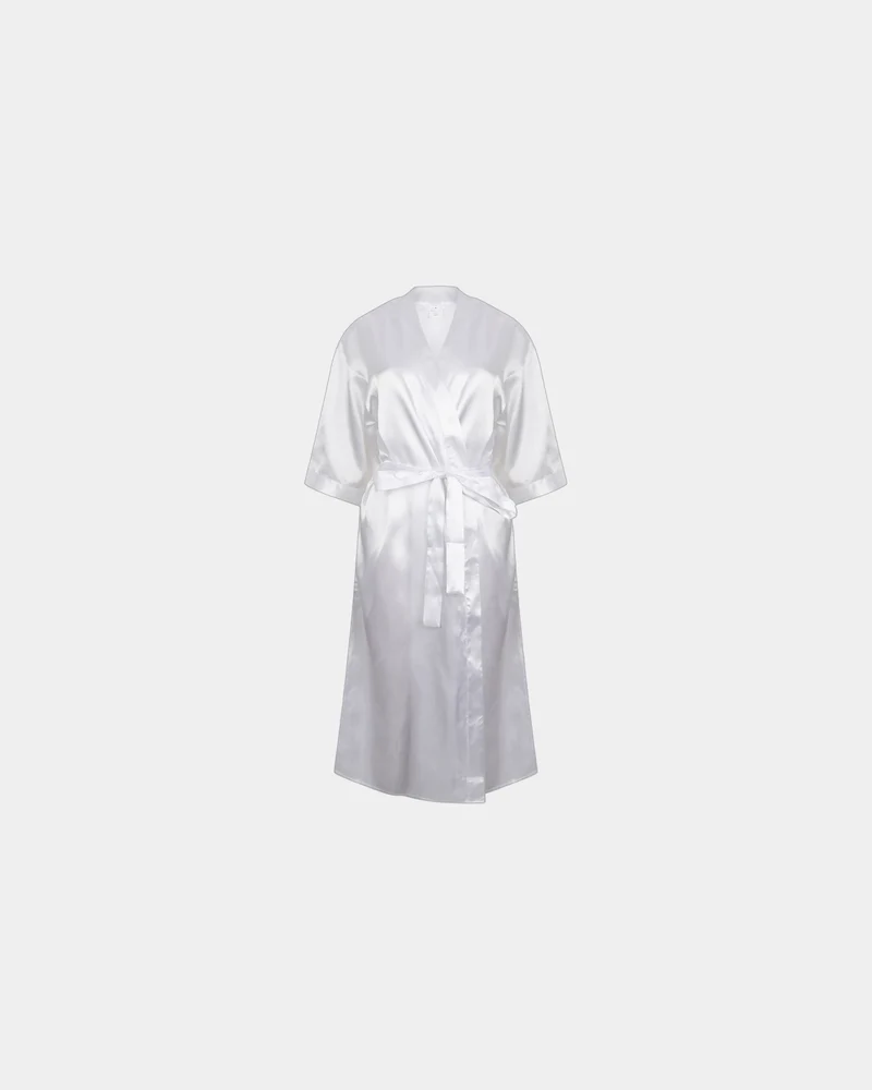 Peignoir satin femme manches 3/4 à personnaliser