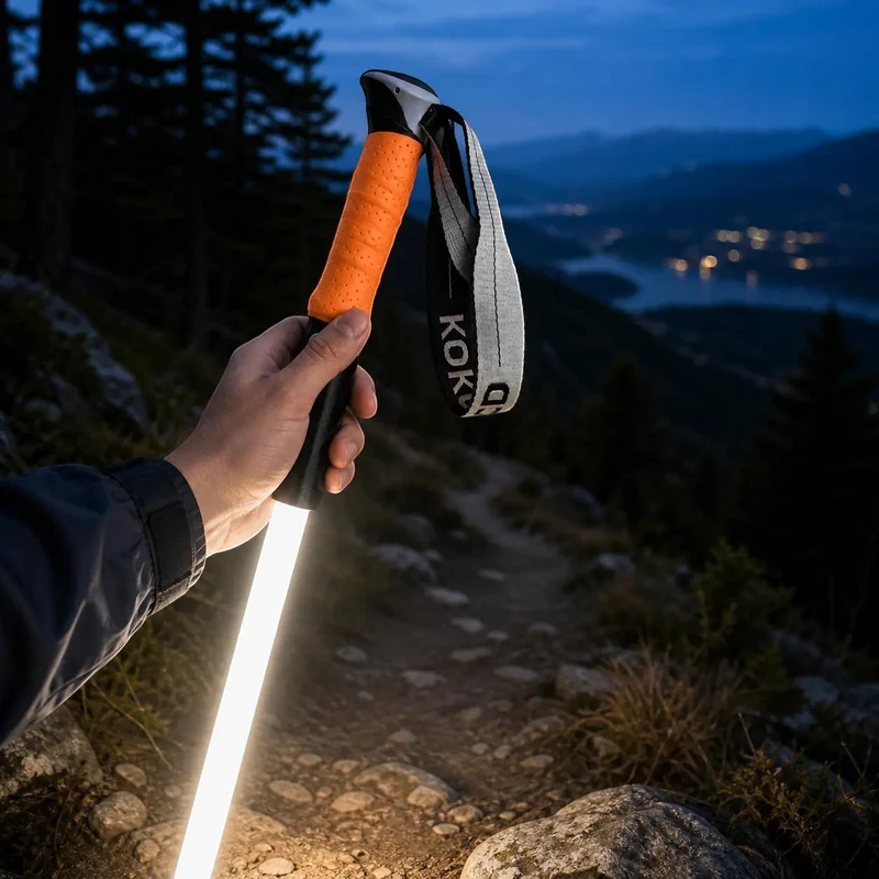 Bâton de randonnée LED pour marche nocturne