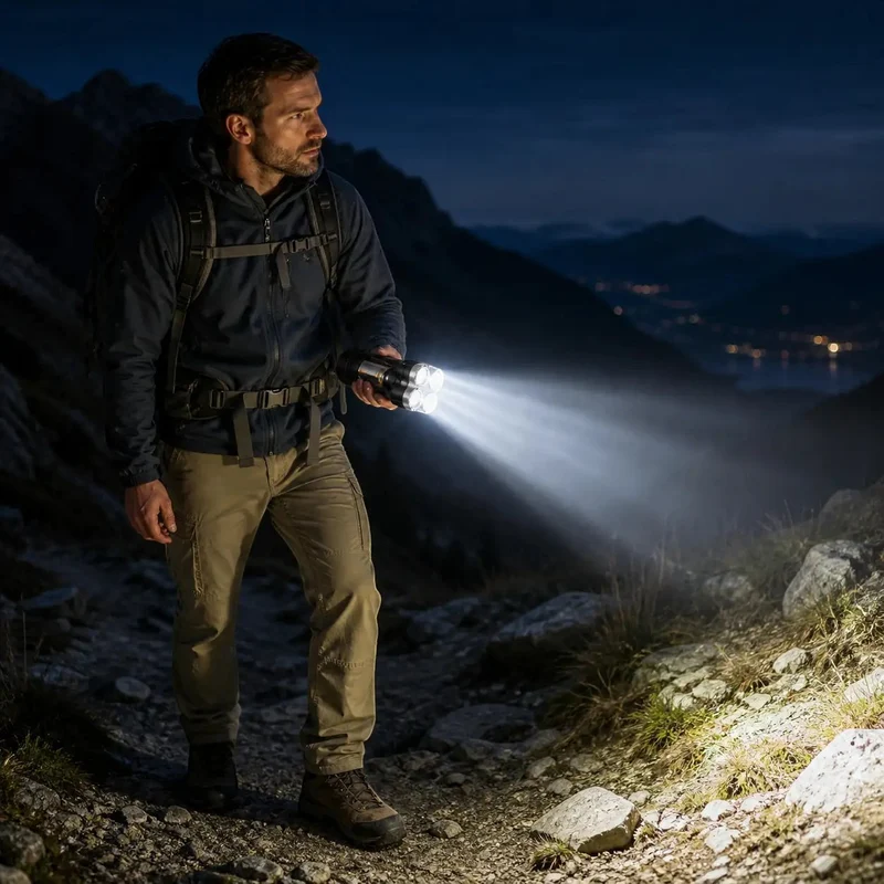 Lampe torche LED compacte camping randonnée