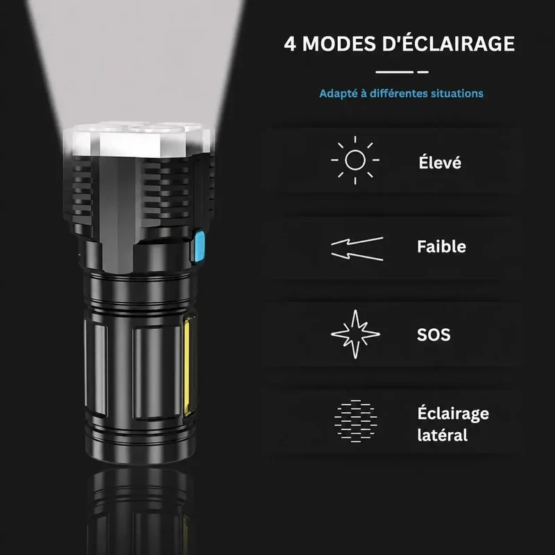 Lampe torche LED compacte camping randonnée