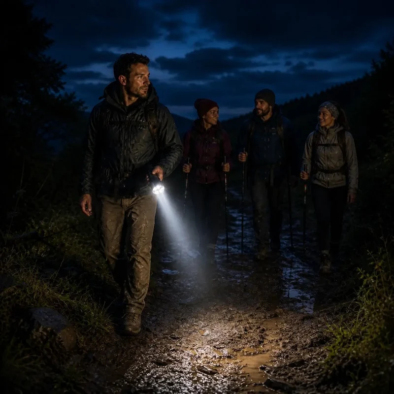 Lampe torche LED compacte camping randonnée