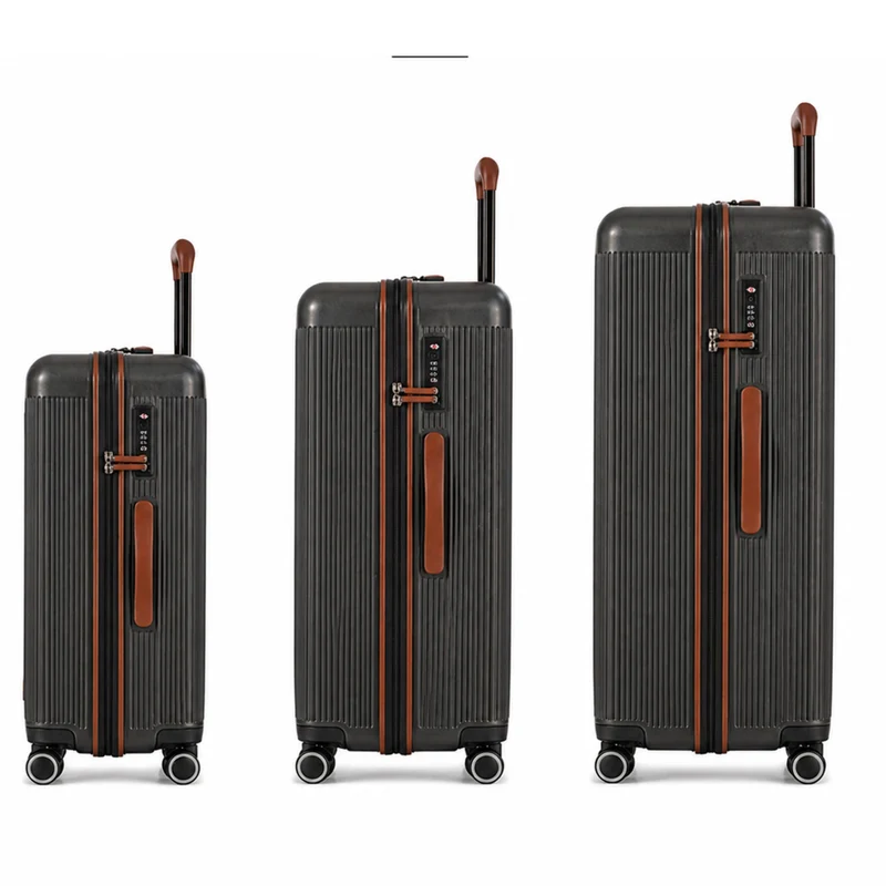 Trio de valises Green - Gris Anthracite