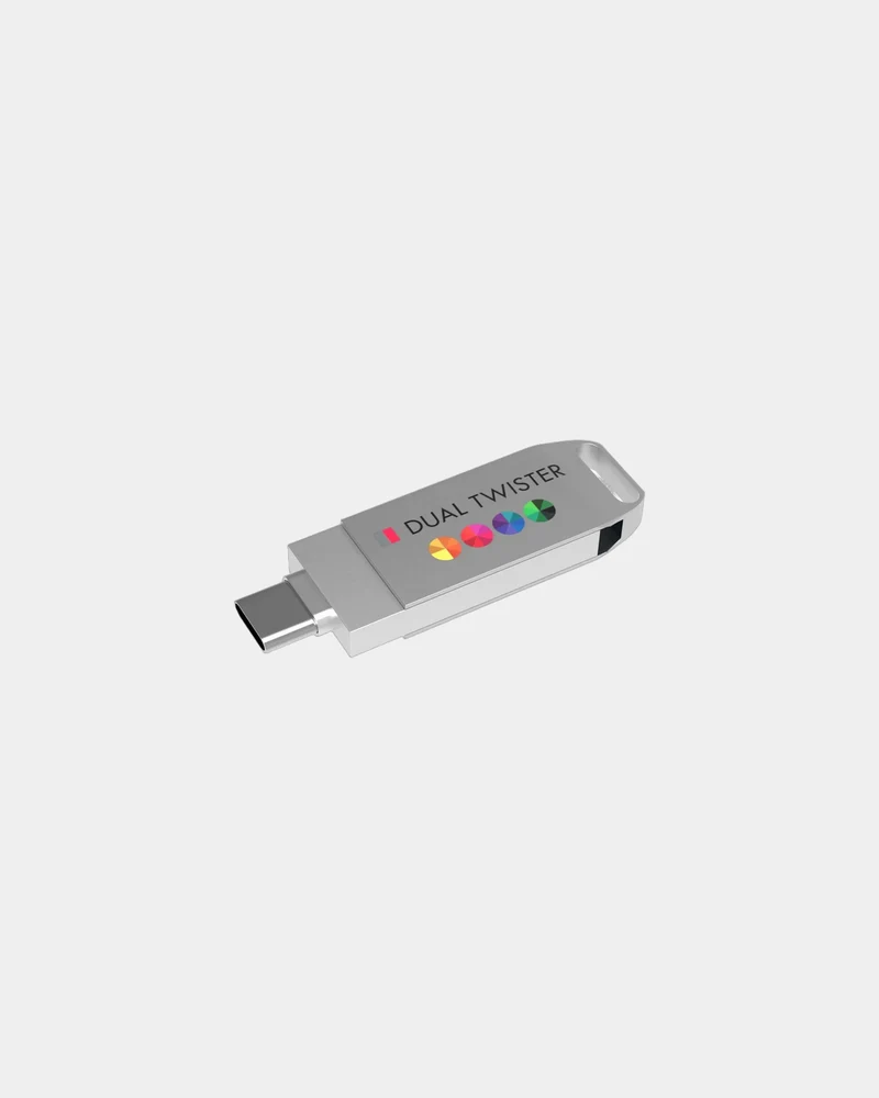 Clé USB Dual Twister-C 3.0 métal à personnaliser
