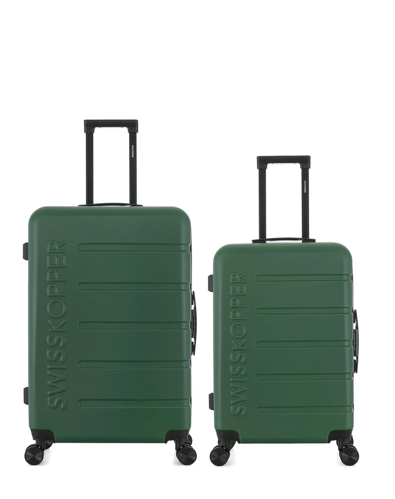 Lot de 2 Valises Rigides Grand Format et Taille Moyenne AIGLE