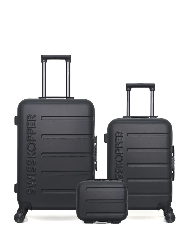 Lot de 3 Valises Rigides Taille Moyenne, Cabine et Vanity AIGLE