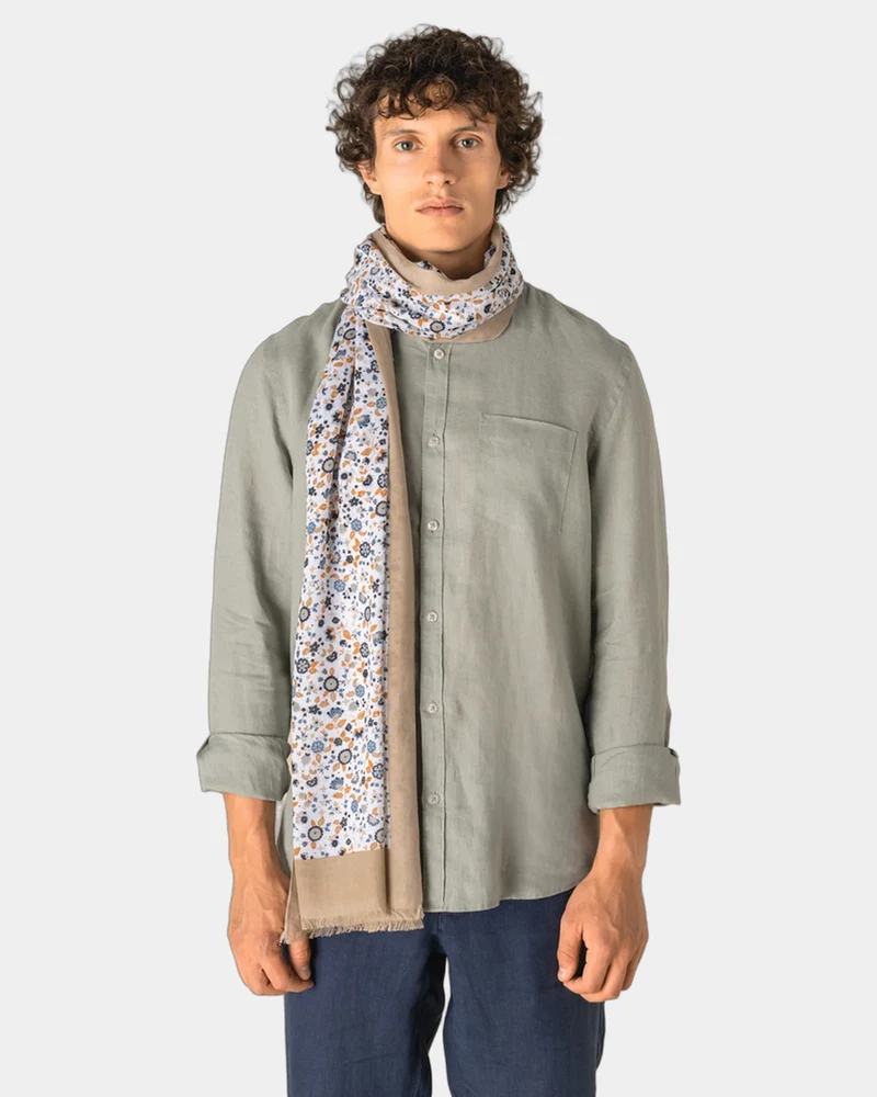 Chèche coton motifs floraux à personnaliser
