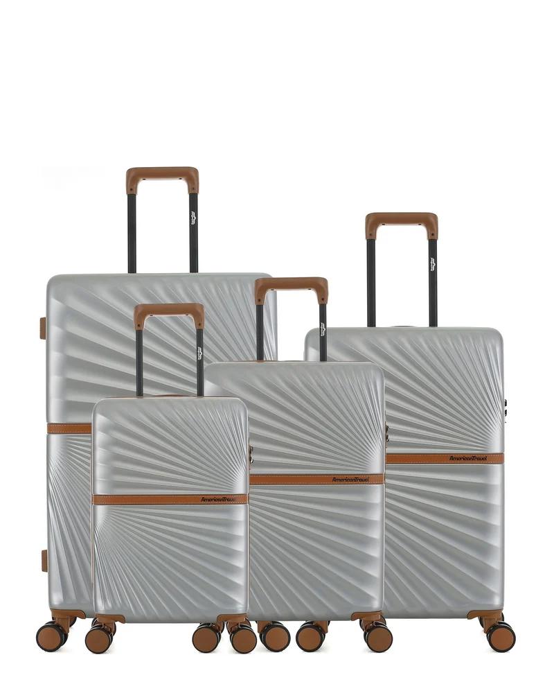 Lot de 4 Valises Rigides Grand Format, Taille Moyenne, Cabine et Cabine XS OAKLAND