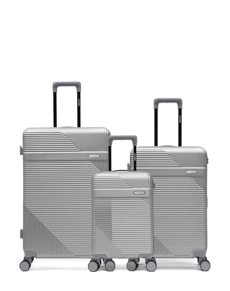 Lot de 3 Valises Rigides Grand Format, Taille Moyenne et Cabine XS WOHLEN