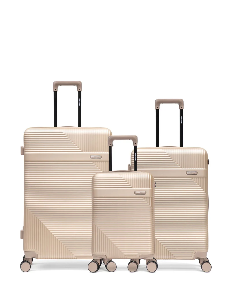 Lot de 3 Valises Rigides Grand Format, Taille Moyenne et Cabine XS WOHLEN