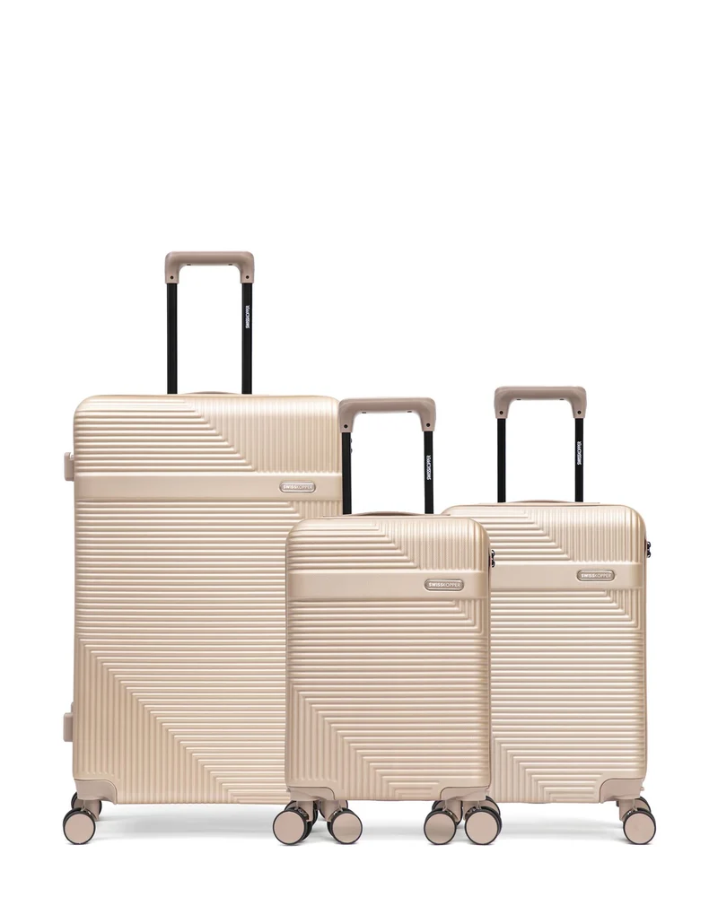 Lot de 3 Valises Rigides Grand Format, Cabine et Cabine XS WOHLEN