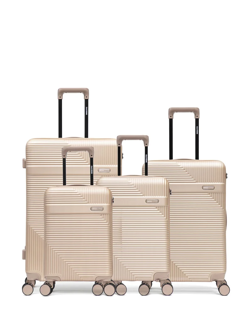 Lot de 4 Valises Rigides Grand Format, Taille Moyenne, Cabine et Cabine XS WOHLEN