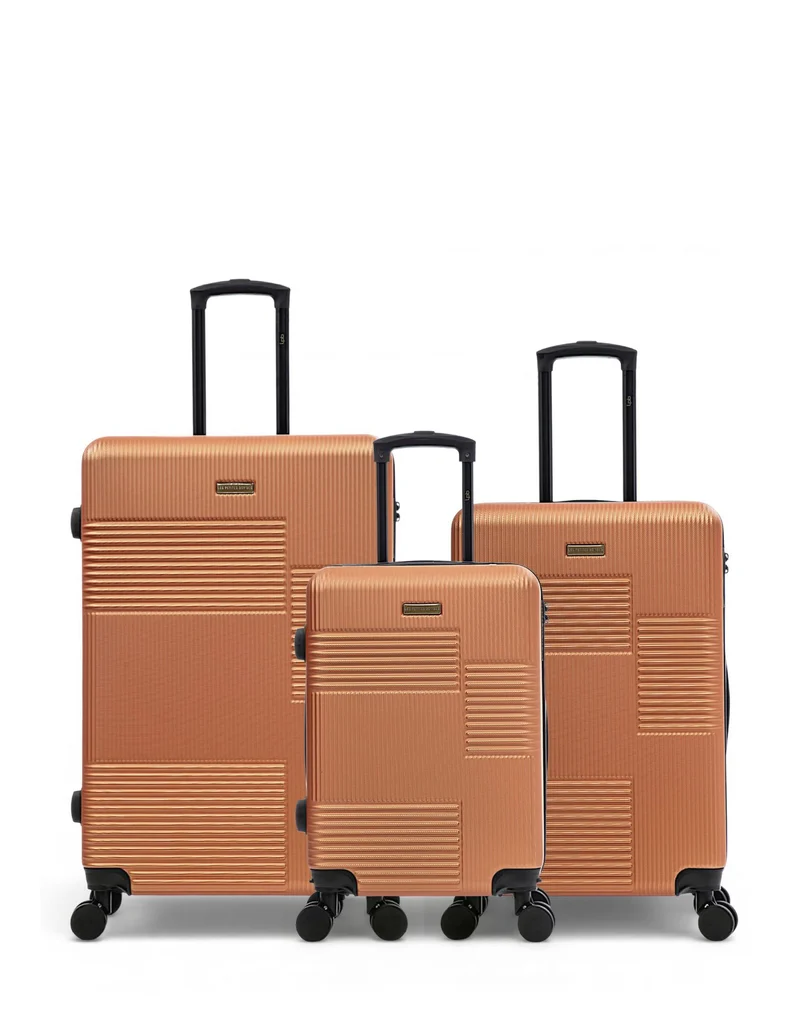 Lot de 3 Valises Rigides Grand Format, Taille Moyenne et Cabine LIVIA