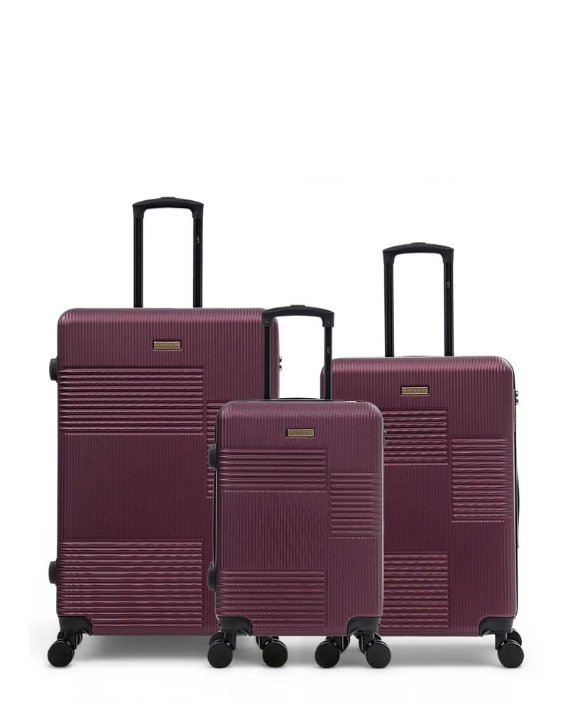 Lot de 3 Valises Rigides Grand Format, Taille Moyenne et Cabine LIVIA