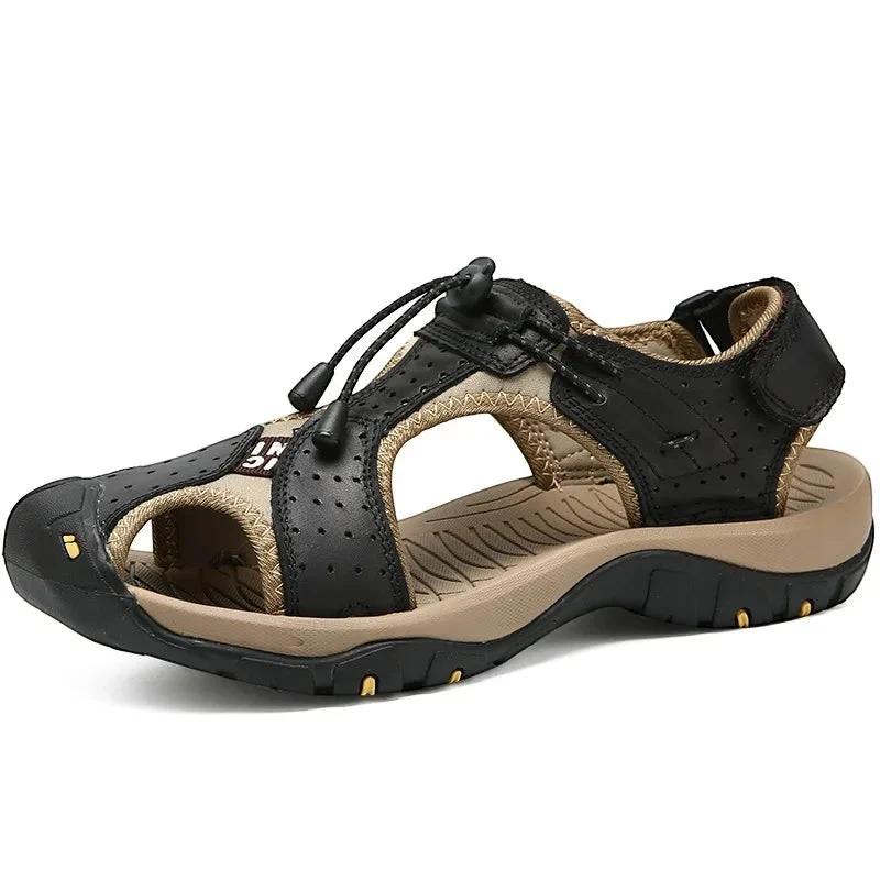 Sandales marche homme cuir été
