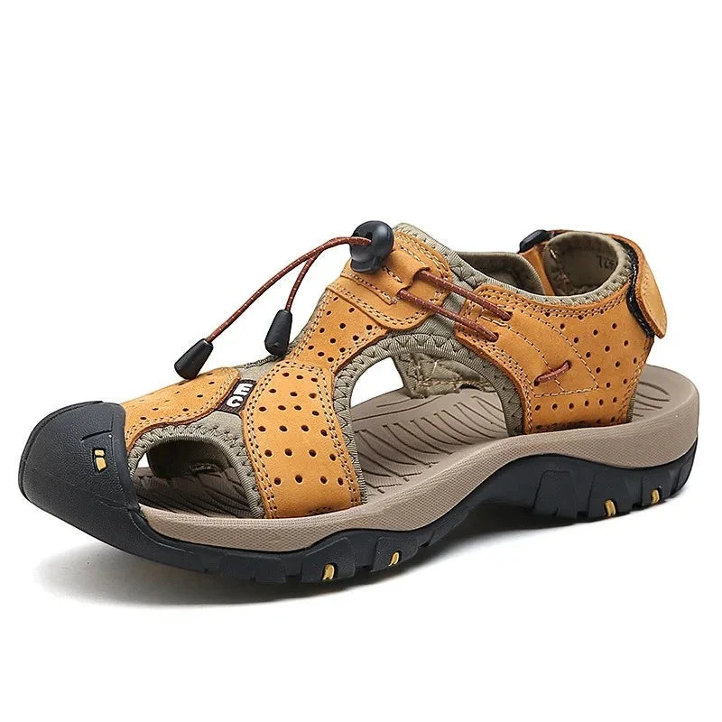 Sandales marche homme cuir été