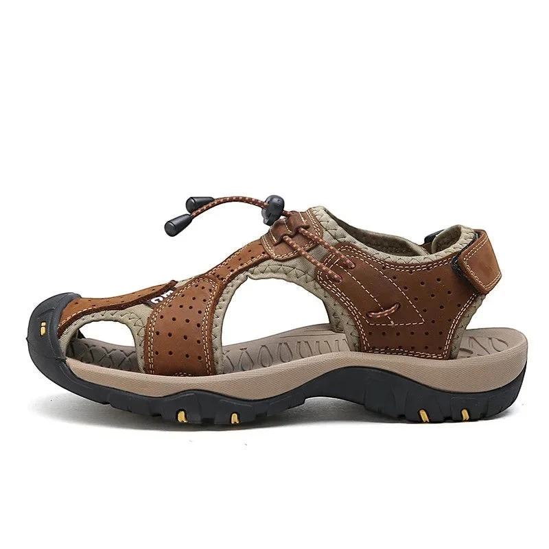 Sandales marche homme cuir été