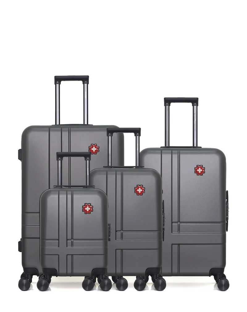 Lot de 4 Valises Rigides Grand Format, Taille Moyenne, Cabine et Cabine XXS USTER