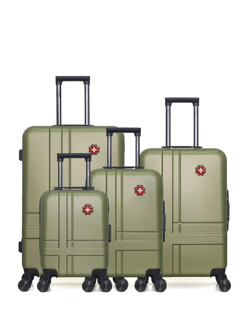 Lot de 4 Valises Rigides Grand Format, Taille Moyenne, Cabine et Cabine XXS USTER
