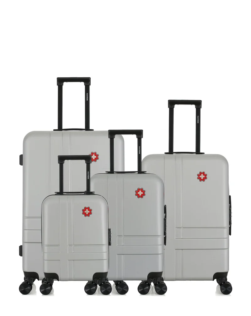 Lot de 4 Valises Rigides Grand Format, Taille Moyenne, Cabine et Cabine XXS USTER