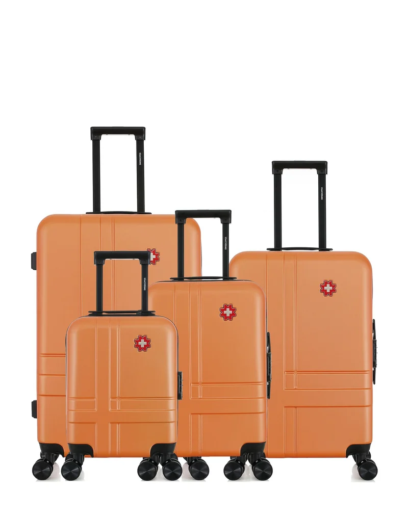 Lot de 4 Valises Rigides Grand Format, Taille Moyenne, Cabine et Cabine XXS USTER