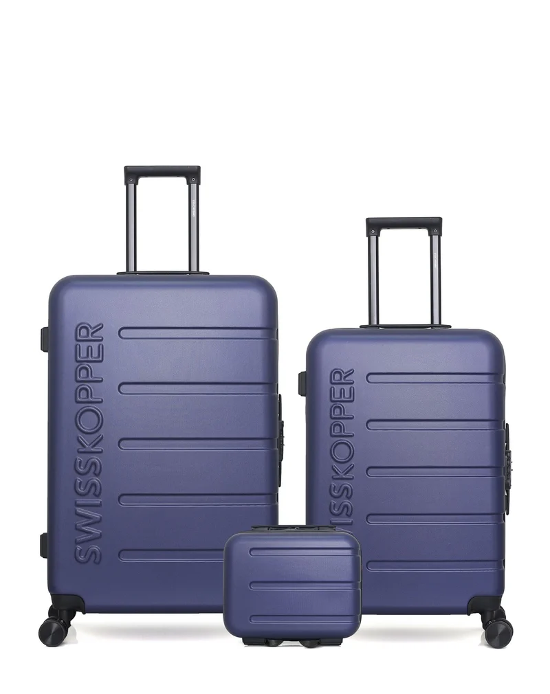 Lot de 3 Valises Rigides Grand Format, Taille Moyenne et Vanity AIGLE