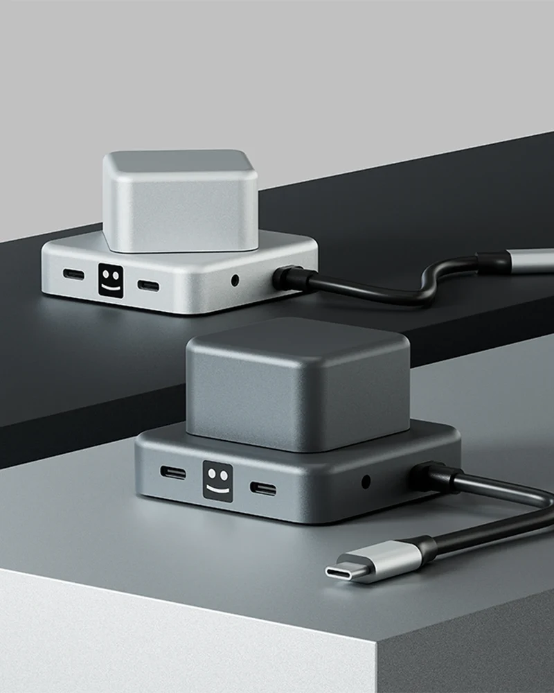 Hub 7-en-1 aluminium recyclé à personnaliser