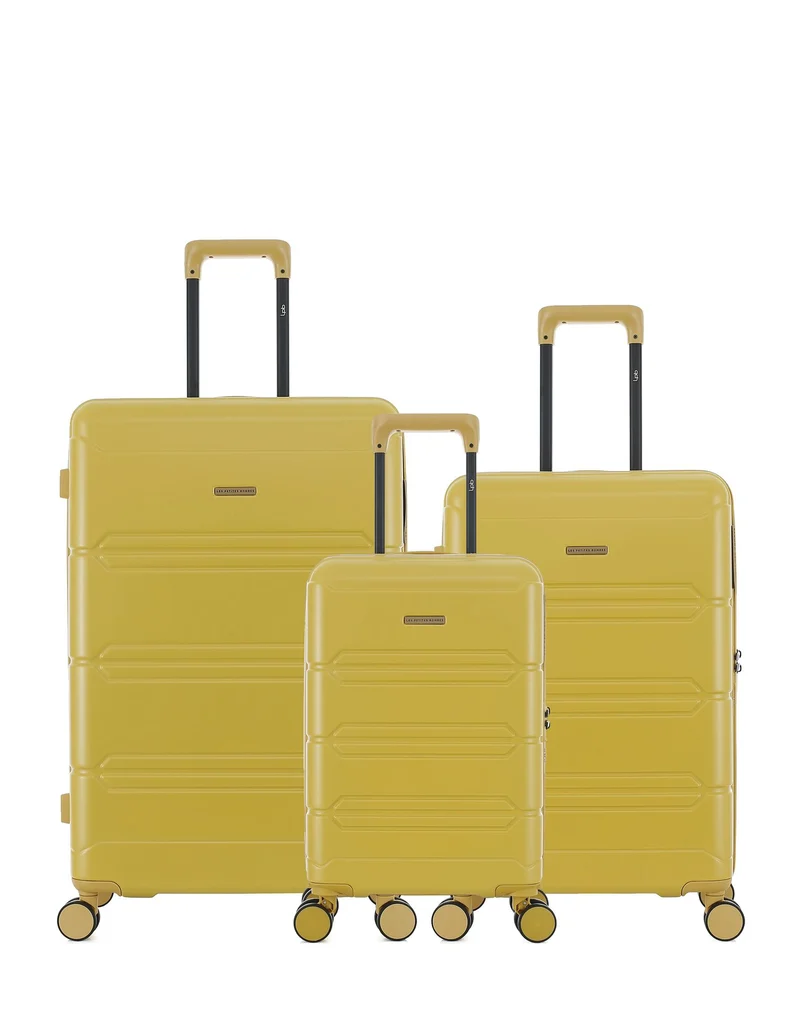 Lot de 3 Valises Rigides Grand Format, Taille Moyenne et Cabine XS LYNDA