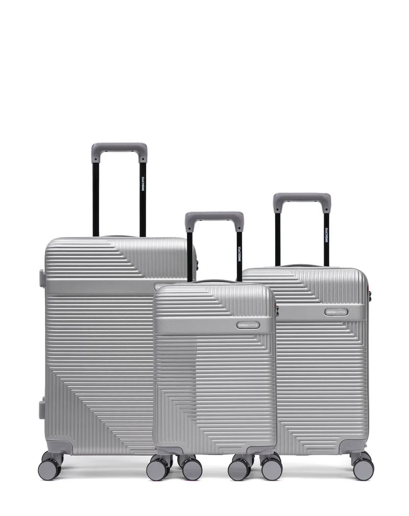 Lot de 3 Valises Rigides Taille Moyenne, Cabine et Cabine XS WOHLEN