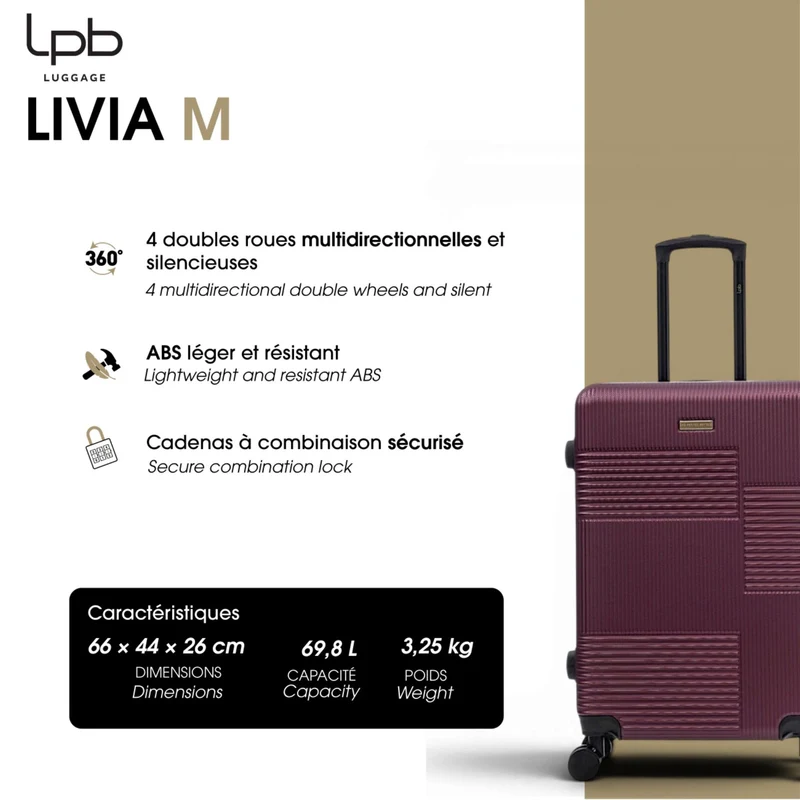 Valise Taille Moyenne Rigide LIVIA