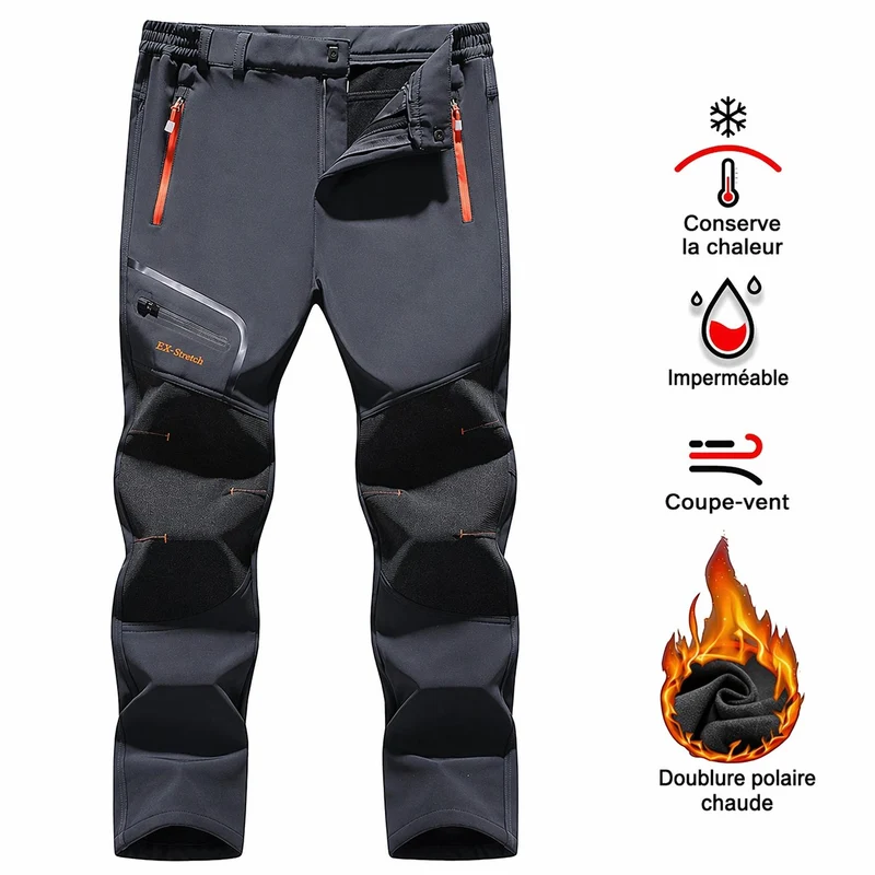 Pantalon randonnée homme isolant hiver