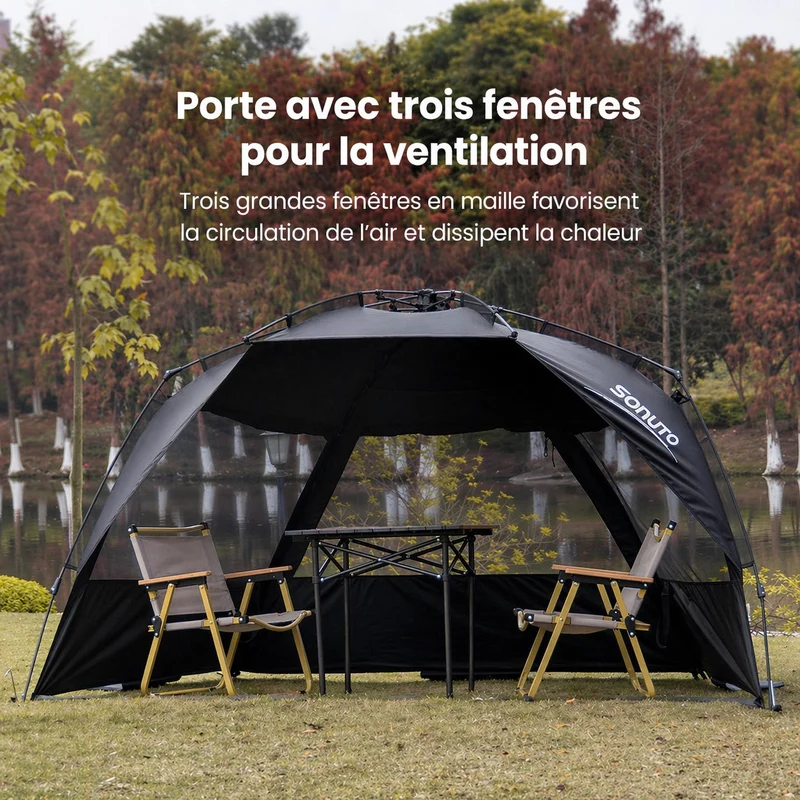 Tente camping familiale 3-4 personnes automatique