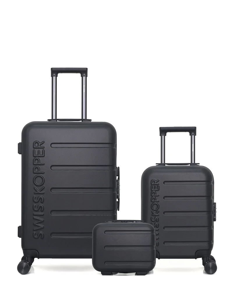 Lot de 3 Valises Rigides Taille Moyenne, Cabine XXS et Vanity AIGLE