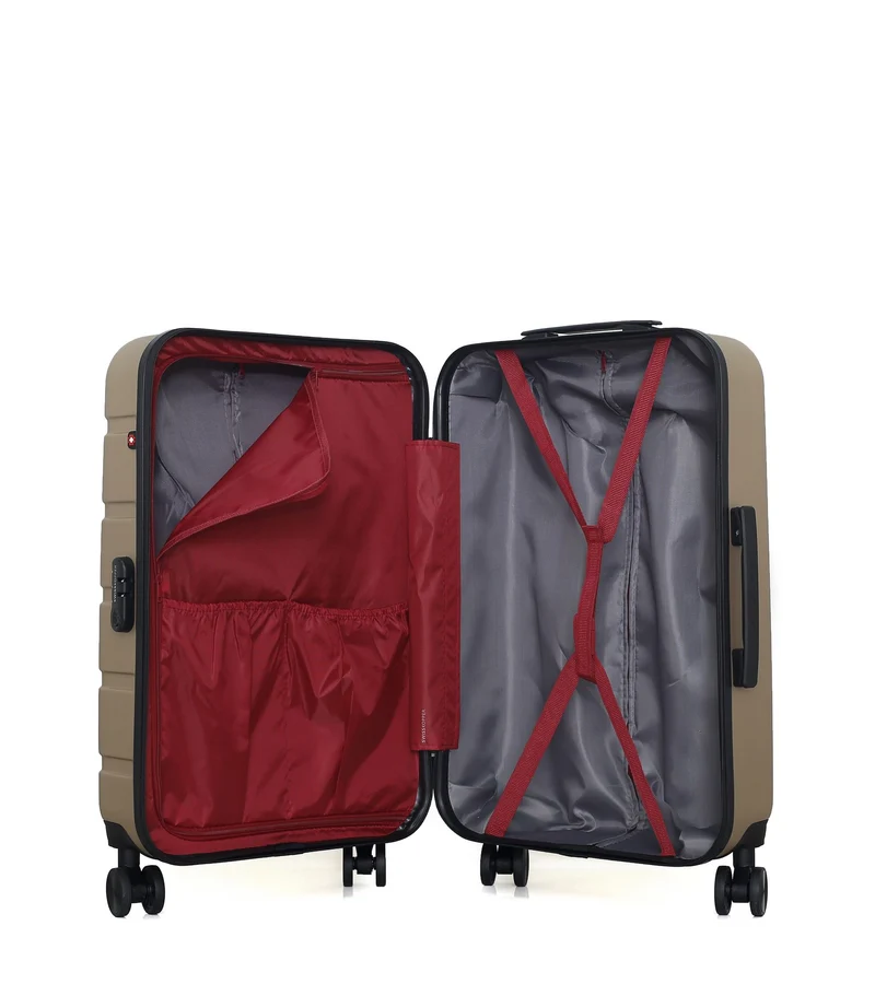Lot de 3 Valises Rigides Taille Moyenne, Cabine XXS et Vanity AIGLE