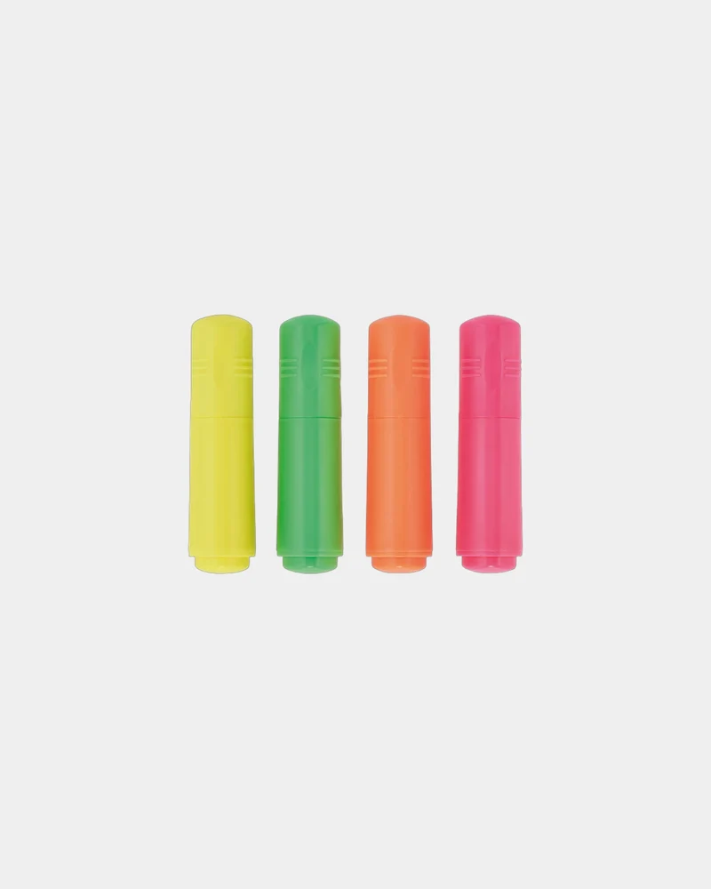Set de 4 surligneurs boîte kraft à personnaliser