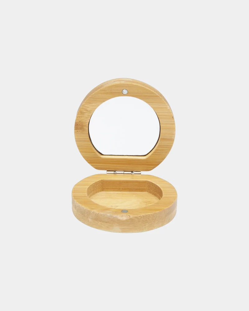 Miroir de poche bambou Afrodit à personnaliser
